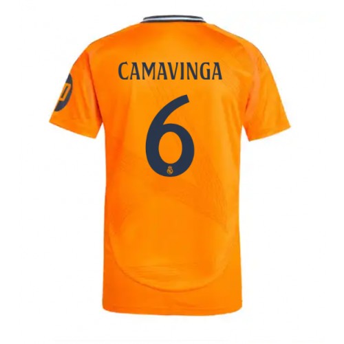 Pánský Fotbalový dres Real Madrid Eduardo Camavinga #6 2024-25 Venkovní Krátký Rukáv